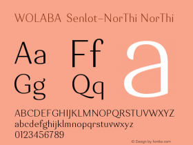 WOLABA+Senlot-NorThi Version 1.0 Font Sample