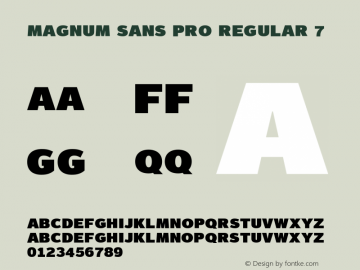 MagnumSansPro-Regular7 Version 1.000;com.myfonts.easy.fontmesa.magnum-sans-pro.exblack.wfkit2.version.4fpv Font Sample