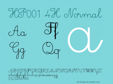 HP001 4H Normal Phải chuyển mã mới đúng Font Sample