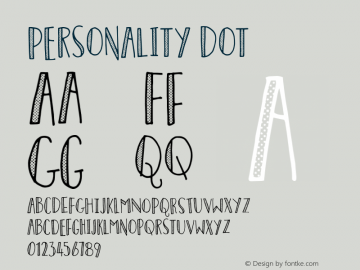 Personality-Dot Version 1.000 Font Sample