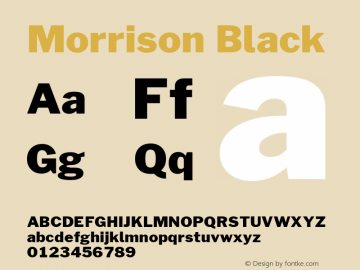 Morrison Black Version 1.100;PS 001.100;hotconv 1.0.88;makeotf.lib2.5.64775; ttfautohint (v1.6) Font Sample