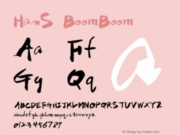 HanS BoomBoom Version 1.00 December 19, 2017, initial release Font Sample