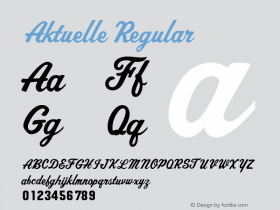 Aktuelle Regular 001.001 Font Sample