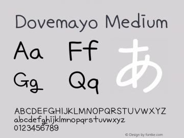 Dovemayo Medium Version 2.03;June 17, 2018;FontCreator 11.0.0.2408 32-bit图片样张