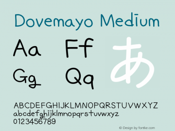 Dovemayo Medium Version 2.03;August 13, 2018;FontCreator 11.0.0.2408 32-bit图片样张