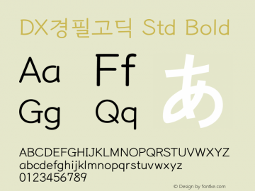 DX경필고딕 Std Bold Version 1.5图片样张