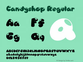 Candyshop-Regular Version 1.000 Font Sample