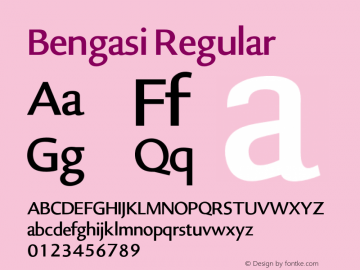 Bengasi Regular 001.001 Font Sample