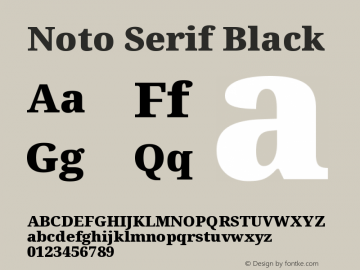 Noto Serif Black Version 2.001图片样张