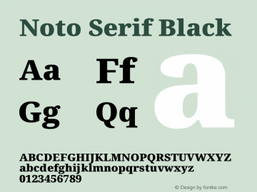 Noto Serif Black Version 2.001 Font Sample