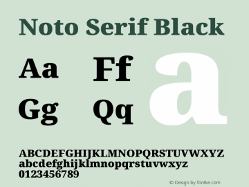 Noto Serif Black Version 2.001图片样张