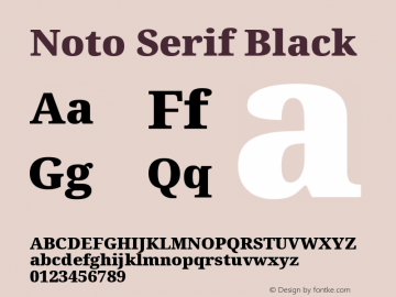 Noto Serif Black Version 2.001;GOOG;noto-source:20181019:f8f3770;ttfautohint (v1.8.2)图片样张