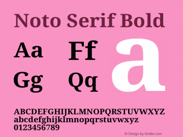 Noto Serif Bold Version 2.001图片样张