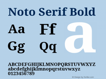 Noto Serif Bold Version 2.001;GOOG;noto-source:20181019:f8f3770;ttfautohint (v1.8.2)图片样张