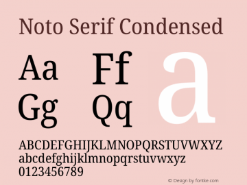 Noto Serif Condensed Version 2.001图片样张