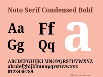 Noto Serif Condensed Bold Version 2.001图片样张