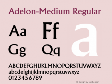 Adelon-Medium Regular B & P Graphics Ltd.:29.6.1993图片样张