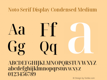 Noto Serif Display Condensed Medium Version 2.001图片样张