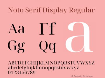Noto Serif Display Regular Version 2.001 Font Sample