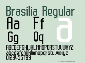 Brasilia Regular Version 1.000 Font Sample