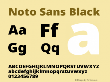 Noto Sans Black Version 2.001 Font Sample