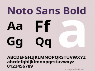 Noto Sans Bold Version 2.001;GOOG;noto-source:20181019:f8f3770;ttfautohint (v1.8.2) Font Sample