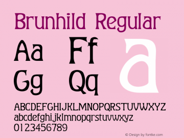 Brunhild Regular Brendel            :27.04.1995图片样张