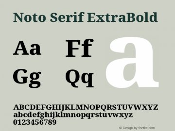 Noto Serif ExtraBold Version 2.001图片样张