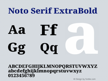 Noto Serif ExtraBold Version 2.001图片样张