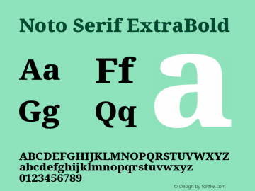 Noto Serif ExtraBold Version 2.001; ttfautohint (v1.8.2)图片样张