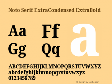 Noto Serif ExtraCondensed ExtraBold Version 2.001图片样张