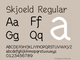 Skjoeld Regular Brendel            :27.04.1995 Font Sample