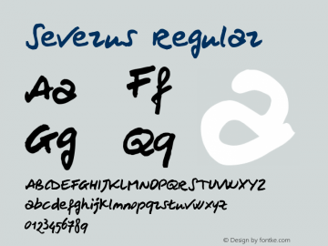 Severus Regular Brendel            :05.09.1995 Font Sample