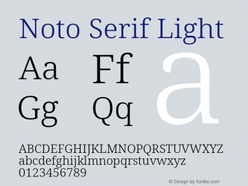Noto Serif Light Version 2.001;GOOG;noto-source:20181019:f8f3770;ttfautohint (v1.8.2)图片样张