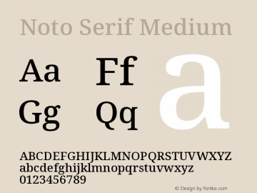 Noto Serif Medium Version 2.001图片样张