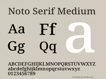 Noto Serif Medium Version 2.001图片样张