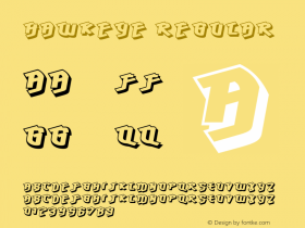 Hawkeye Regular Version 4.001 Font Sample