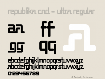 Republika Cnd - Ultra Regular Version 1.0; 2000;图片样张