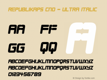 Republikaps Cnd - Ultra Italic Version 1.0; 2000; initial release图片样张