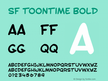 SF Toontime Bold Version 1.1 Font Sample