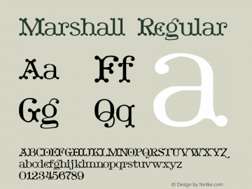 Marshall Regular Brendel            :10.12.1994 Font Sample