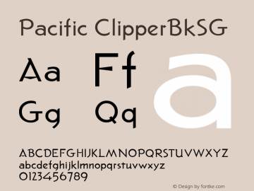 Pacific ClipperBkSG Macromedia Fontographer 4.1 6/28/00图片样张