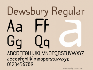 Dewsbury Regular Brendel            :25.08.1995 Font Sample