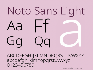 Noto Sans Light Version 2.001图片样张