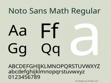 Noto Sans Math Regular Version 2.000图片样张