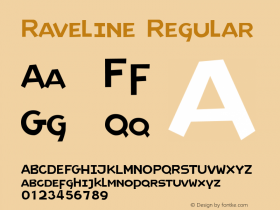 Raveline Regular Brendel            :10.12.1994 Font Sample