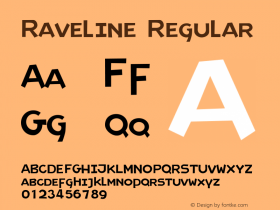 Raveline Regular 001.001 Font Sample