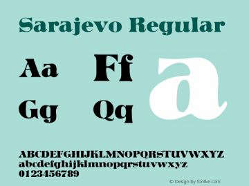 Sarajevo Regular 001.001 Font Sample