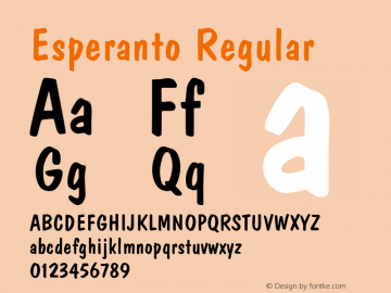 Esperanto Regular Brendel            :03.05.1995 Font Sample