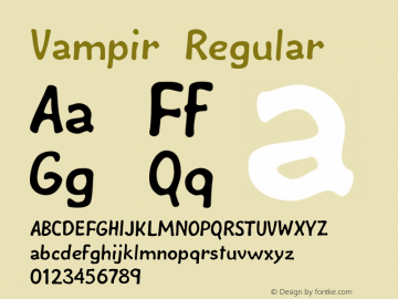 Vampir Regular 001.001 Font Sample